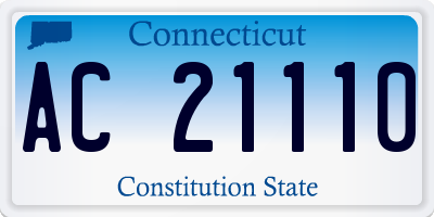 CT license plate AC21110
