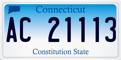 CT license plate AC21113