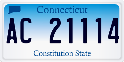 CT license plate AC21114