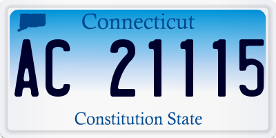 CT license plate AC21115