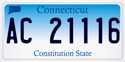 CT license plate AC21116