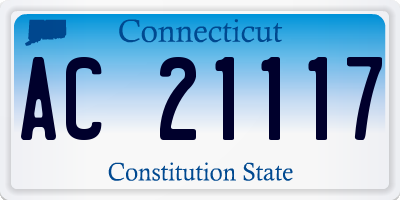 CT license plate AC21117