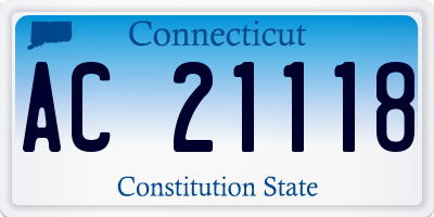 CT license plate AC21118