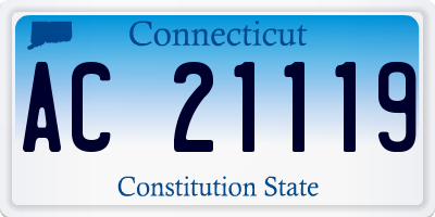 CT license plate AC21119