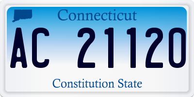 CT license plate AC21120