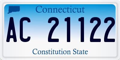 CT license plate AC21122
