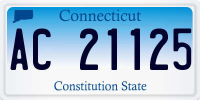 CT license plate AC21125