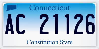CT license plate AC21126