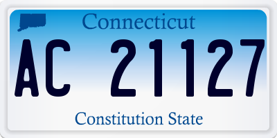 CT license plate AC21127