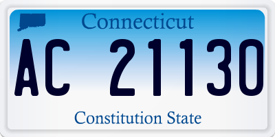 CT license plate AC21130