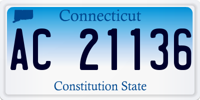 CT license plate AC21136