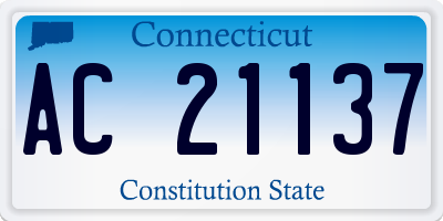 CT license plate AC21137