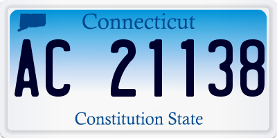 CT license plate AC21138