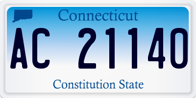 CT license plate AC21140