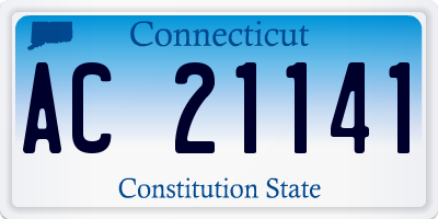 CT license plate AC21141