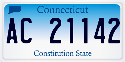 CT license plate AC21142