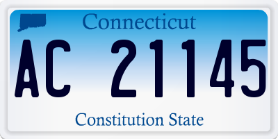 CT license plate AC21145