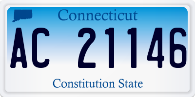 CT license plate AC21146