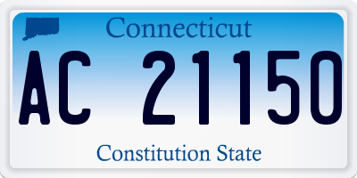 CT license plate AC21150