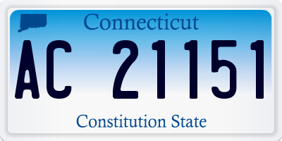 CT license plate AC21151