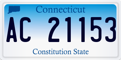 CT license plate AC21153