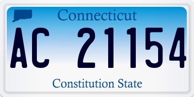 CT license plate AC21154