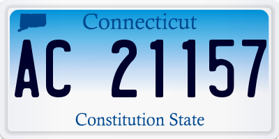 CT license plate AC21157