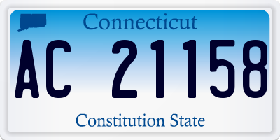 CT license plate AC21158