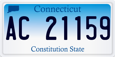 CT license plate AC21159