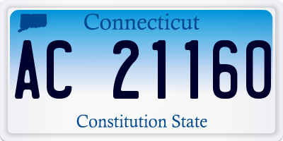 CT license plate AC21160