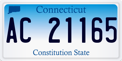 CT license plate AC21165
