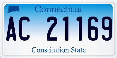 CT license plate AC21169