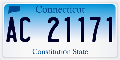 CT license plate AC21171