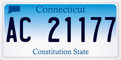 CT license plate AC21177