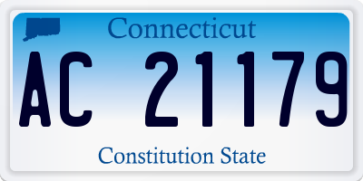 CT license plate AC21179