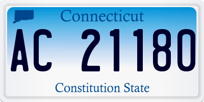 CT license plate AC21180