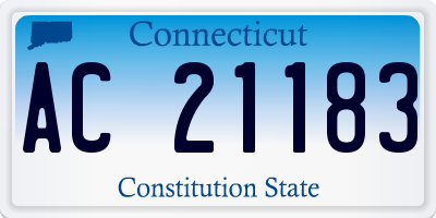 CT license plate AC21183