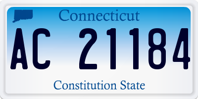 CT license plate AC21184