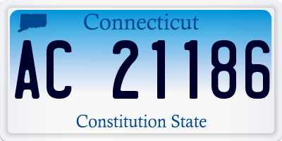 CT license plate AC21186