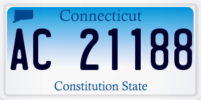 CT license plate AC21188