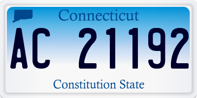 CT license plate AC21192