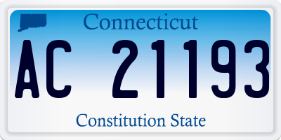 CT license plate AC21193