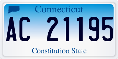 CT license plate AC21195