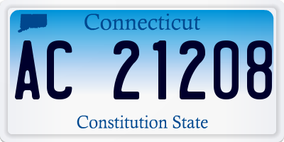 CT license plate AC21208