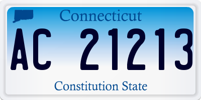 CT license plate AC21213