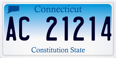CT license plate AC21214