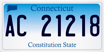 CT license plate AC21218