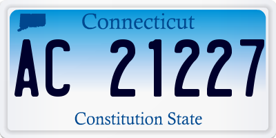 CT license plate AC21227