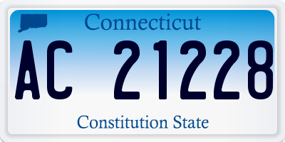 CT license plate AC21228