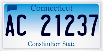 CT license plate AC21237